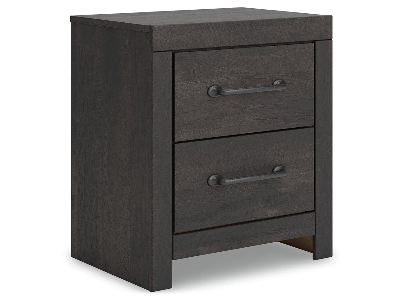 Delmorta Dark Gray-22" 2 Drawer Charging Nightstand (Online Special Price) - Ornate Home