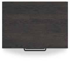 Delmorta Dark Gray-22" 2 Drawer Charging Nightstand - Ornate Home
