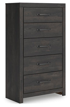 Delmorta Dark Gray Chest of Drawers - Ornate Home