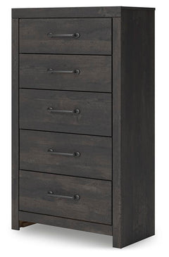 Delmorta Dark Gray Chest of Drawers - Ornate Home