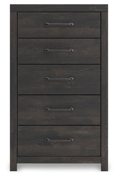 Delmorta Dark Gray Chest of Drawers - Ornate Home