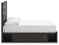 Delmorta Dark Gray Full Panel Storage Youth Bed - Ornate Home