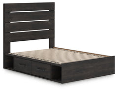 Delmorta Dark Gray Full Panel Storage Youth Bed - Ornate Home