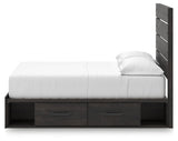 Delmorta Dark Gray Full Panel Youth Bed w/Storage (Online Special Price) - Ornate Home
