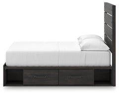Delmorta Dark Gray Full Panel Youth Bed w/Storage - Ornate Home