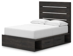 Delmorta Dark Gray Full Panel Youth Bed w/Storage - Ornate Home