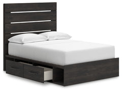 Delmorta Dark Gray Full Panel Youth Bed w/Storage - Ornate Home