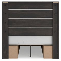 Delmorta Dark Gray Full Panel Youth Bed w/Storage - Ornate Home