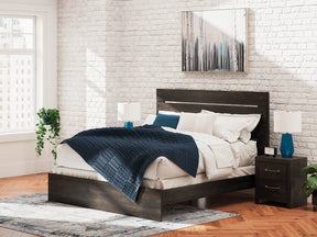 Delmorta Dark Gray King Panel Bed (Online Special Price) - Ornate Home