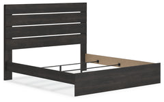 Delmorta Dark Gray King Panel Bed - Ornate Home