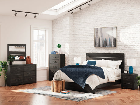 Delmorta Dark Gray King Panel Bed - Ornate Home