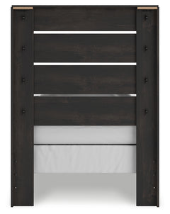 Delmorta Dark Gray Twin Panel Bed - Ornate Home