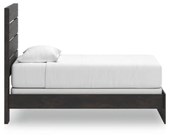 Delmorta Dark Gray Twin Panel Bed - Ornate Home