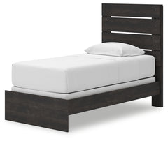 Delmorta Dark Gray Twin Panel Bed - Ornate Home