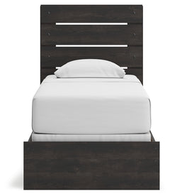 Delmorta Dark Gray Twin Panel Bed - Ornate Home