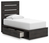 Delmorta Dark Gray Twin Panel Youth Bed w/Storage (Online Special Price) - Ornate Home
