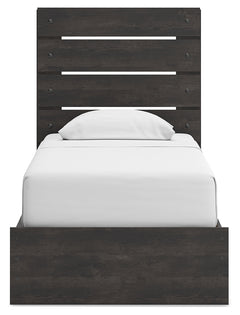 Delmorta Dark Gray Twin Panel Youth Bed w/Storage - Ornate Home