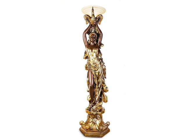 Delphina Gold & Bronze Floor Lamp  / HD-7932 - Ornate Home