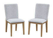 Delphine Gray 19"W Linen Dining Chair (Set of 2) - Ornate Home