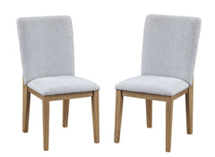 Delphine Gray 19"W Linen Dining Chair (Set of 2) - Ornate Home