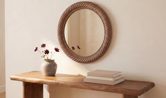 Delphine Natural Small Mirror - Ornate Home