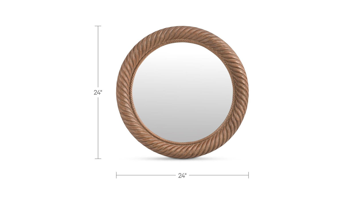 Delphine Natural Small Mirror - Ornate Home