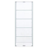 Delphinium White 4-Shelf Clear Glass Curio Display Cabinet - Ornate Home
