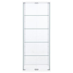Delphinium White 4-Shelf Clear Glass Curio Display Cabinet - Ornate Home