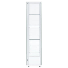 Delphinium White 4-Shelf Clear Glass Curio Display Cabinet - Ornate Home