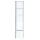 Delphinium White 4-Shelf Clear Glass Curio Display Cabinet - Ornate Home