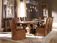 Delroy Cognac Armless Chairs (Set of 2) - Ornate Home