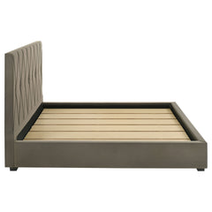 Delsea Light Brown Upholstered Eastern King Platform Bed - Ornate Home