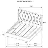 Delsea Light Brown Upholstered Eastern King Platform Bed - Ornate Home