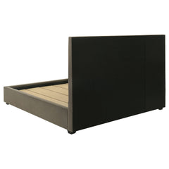 Delsea Light Brown Upholstered Queen Panel Platform Bed - Ornate Home