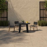 Delta Black Round Outdoor Dining Table - Ornate Home