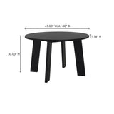 Delta Black Round Outdoor Dining Table - Ornate Home