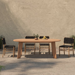 Delta Natural Oval Outdoor Dining Table - Ornate Home