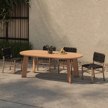 Delta Natural Oval Outdoor Dining Table - Ornate Home
