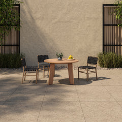 Delta Natural Round Outdoor Dining Table - Ornate Home