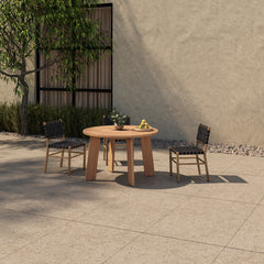 Delta Natural Round Outdoor Dining Table - Ornate Home