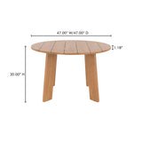 Delta Natural Round Outdoor Dining Table - Ornate Home