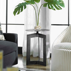 Deltoid Gunmetal Accent Table - Ornate Home