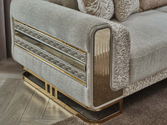 Delux Cream Convertible Sofa - Ornate Home