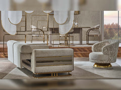 Delux Cream Convertible Sofa - Ornate Home