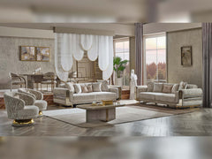 Delux Cream Convertible Sofa - Ornate Home