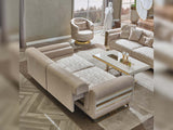 Delux Cream Convertible Loveseat