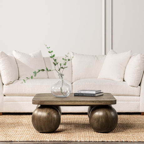 Delyla Pecan Brown Coffee Table - Ornate Home
