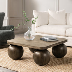 Delyla Pecan Brown Coffee Table - Ornate Home