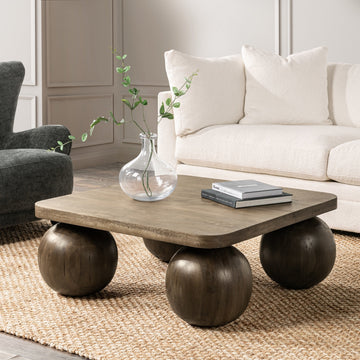 Delyla Pecan Brown Coffee Table - Ornate Home