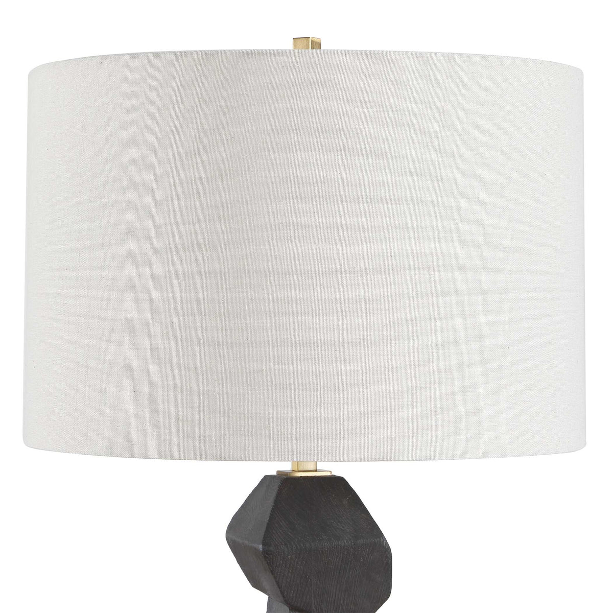 Demelo Black/Brown Stacked Wood Table Lamp - Ornate Home